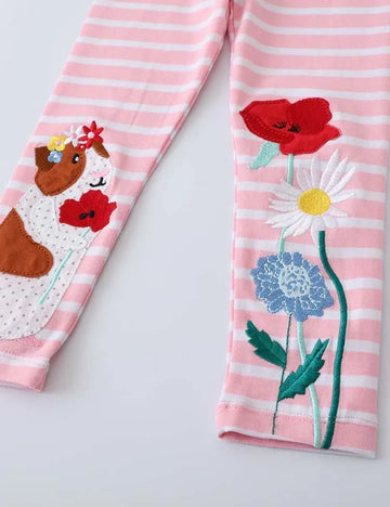 Guinea Pig Appliqué Leggings - Mini Taylor